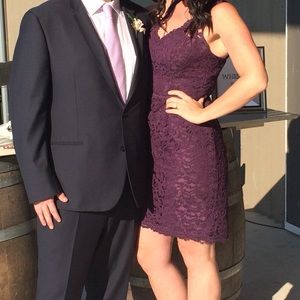 David’s Bridal Purple Lace Dress